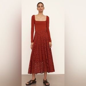 Vince Lace Paneled Slip Skirt Size 8 NEW WITH TAGS